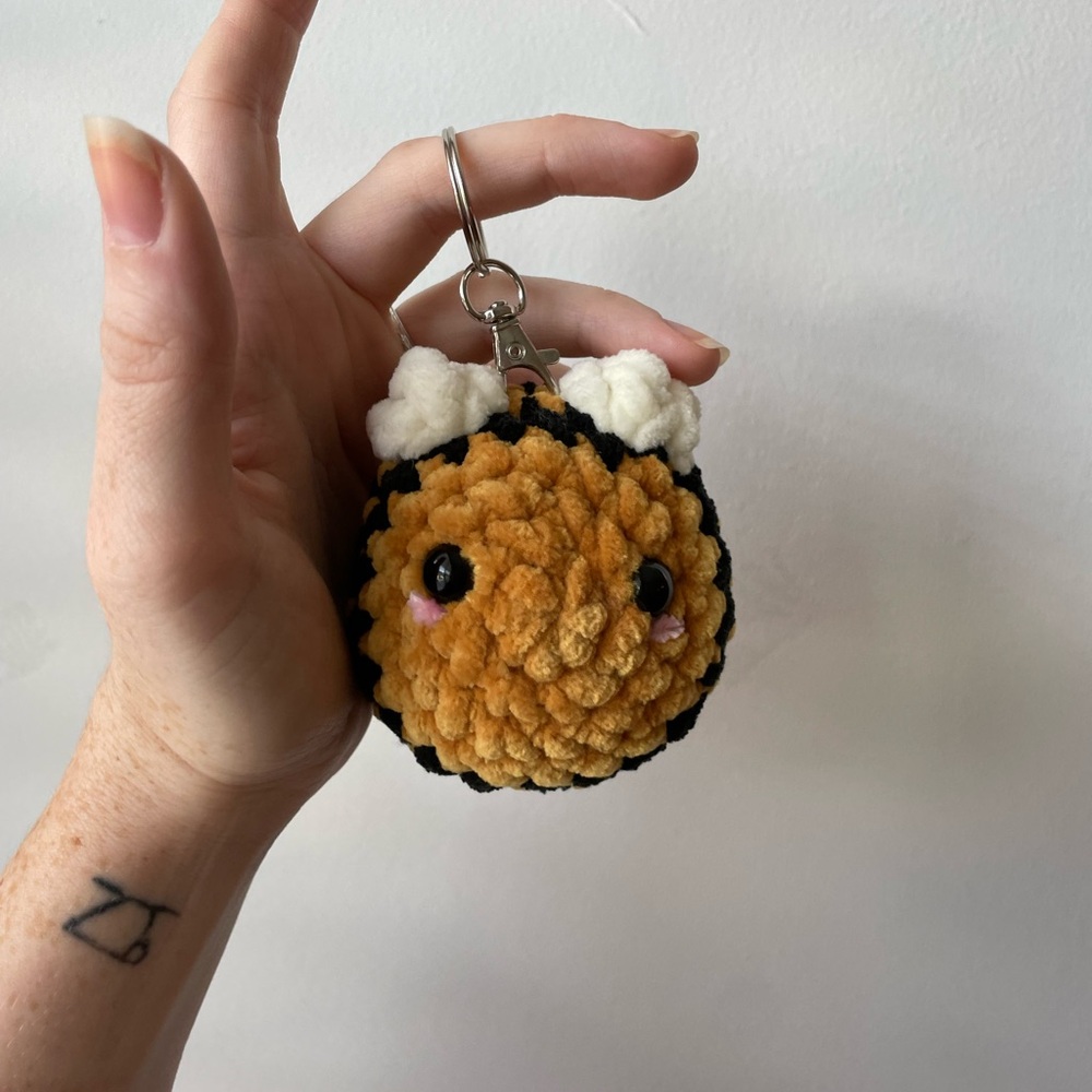 Crochet Bee Keychain